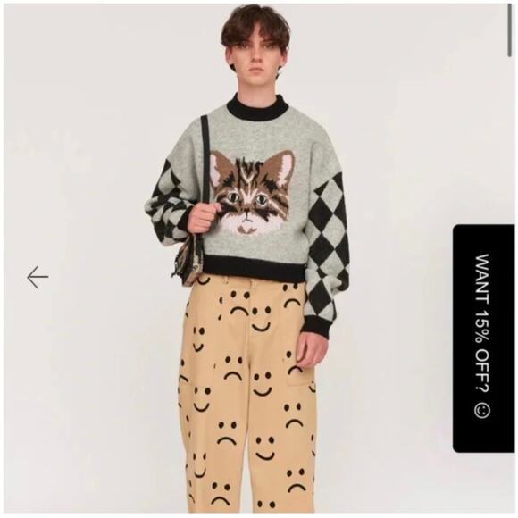 Lazy Oaf Sweaters - Lazy Oaf Cat Sweater